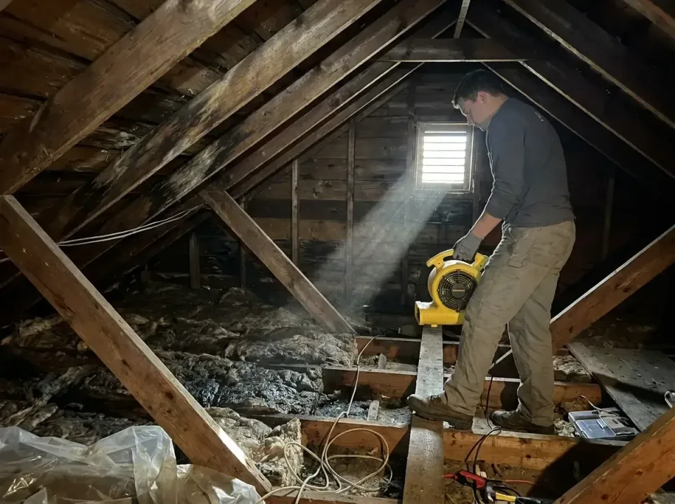 attic-water-damage-drying-proc-007 — frequently asked questions, Emergency Water Extraction & 24/7 Flood Response in Stanhop…